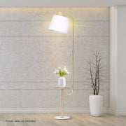 Marble & Metal End Table Top Floor Lamp - Homecoze