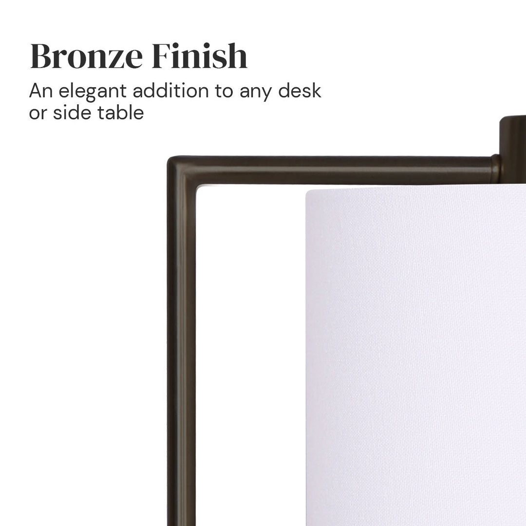 Metal Task Lamp with USB Charging Port Bronze Finish