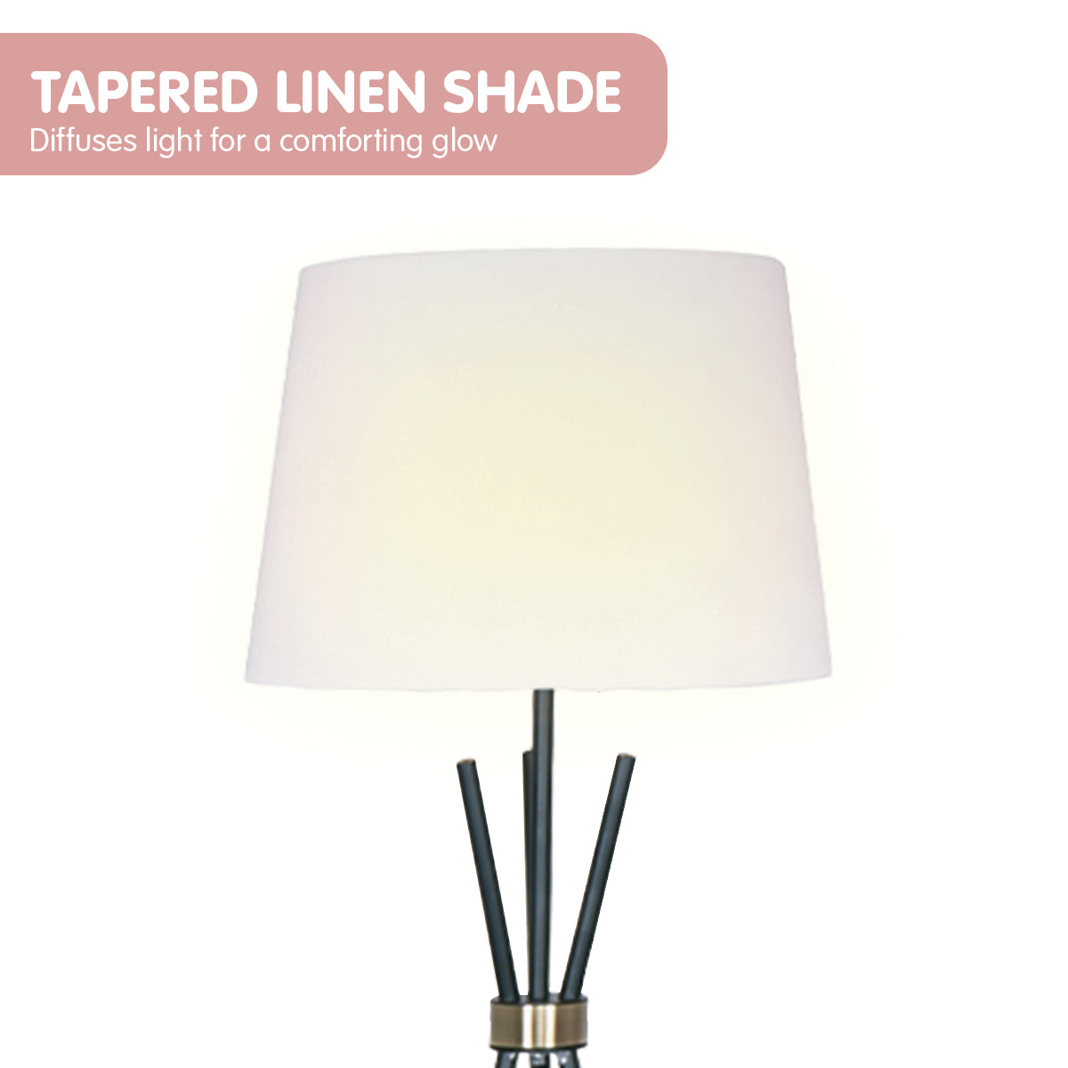 Tripod Floor Lamp in Metal and Antique Brass - Homecoze