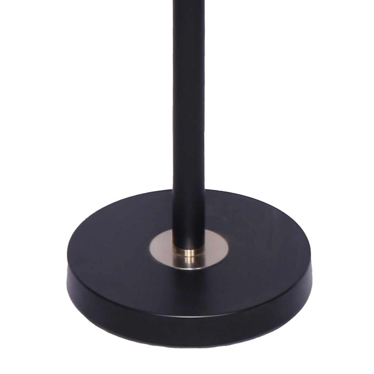 Black/Brass Finish Reading Light Floor Lamp - Homecoze