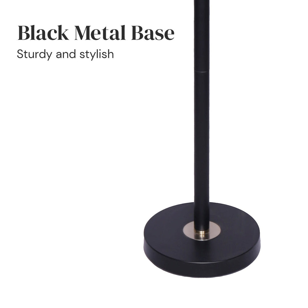 Black/Brass Finish Reading Light Floor Lamp