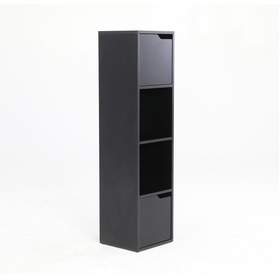 120cm Bathroom Slim Storage Cabinet - Black Homecoze