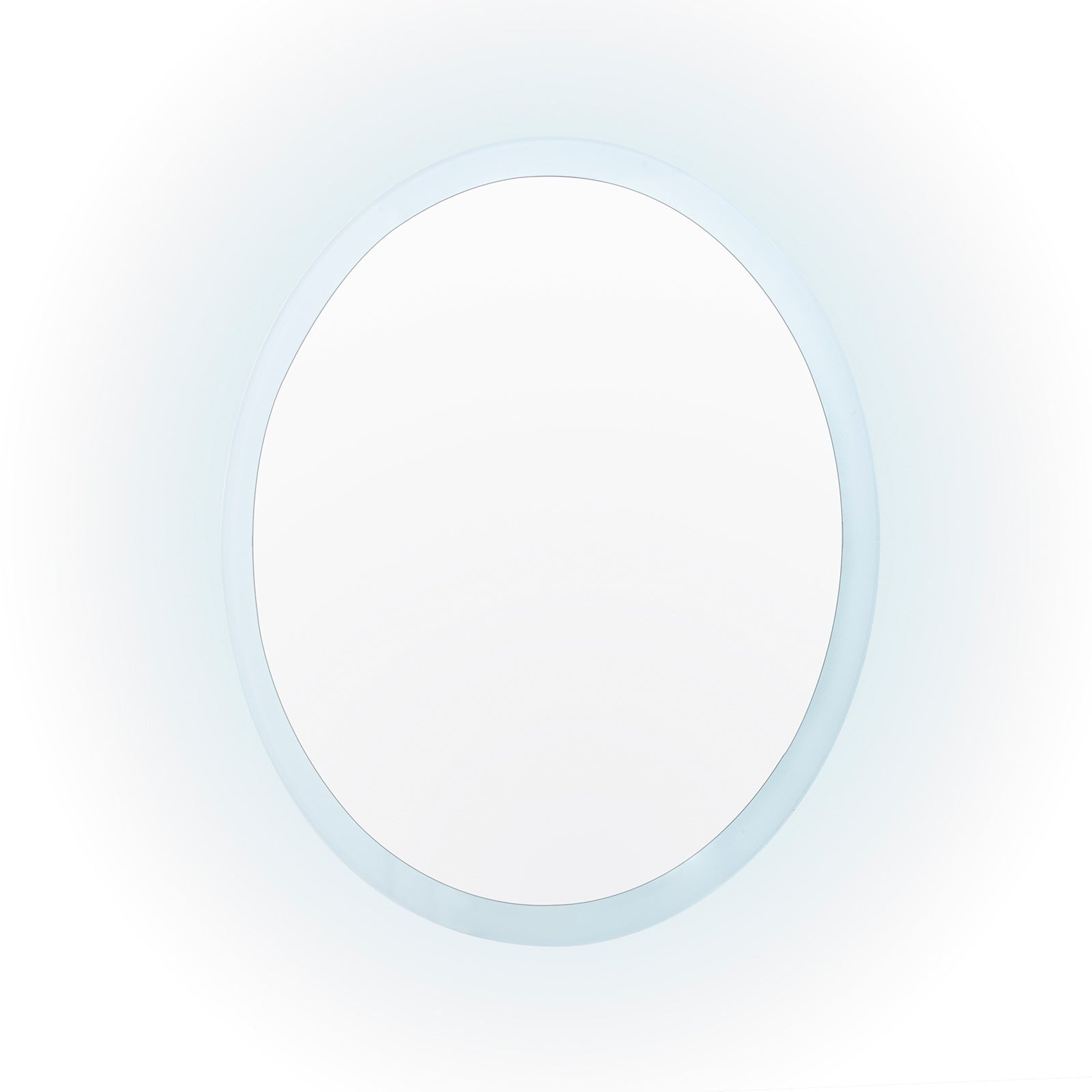 LED Anti Fog Wall Mirror Round Aluminum Frame Bathroom Vanity 70cm Homecoze