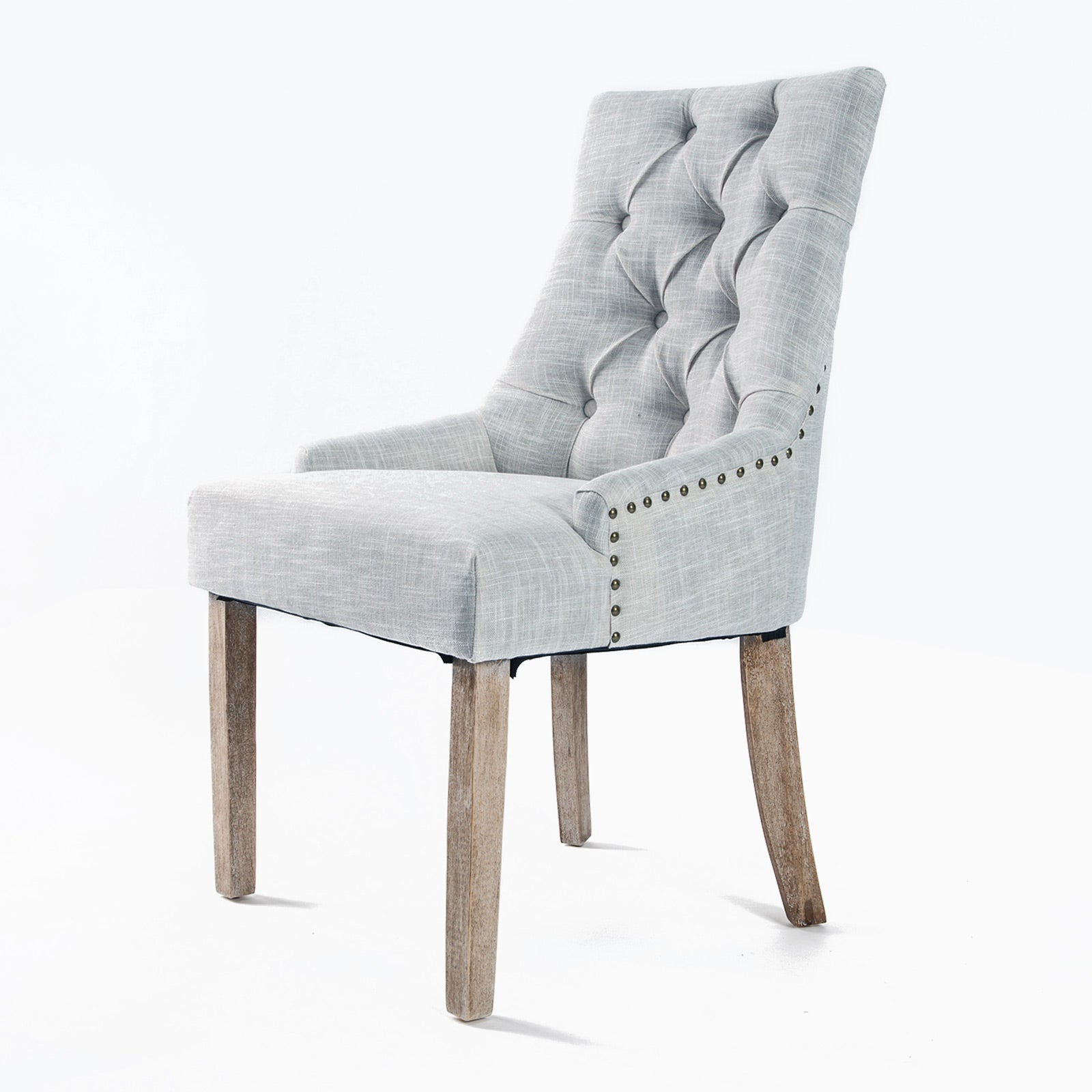 French Provincial Dining Chair Amour Oak Leg - Grey Homecoze