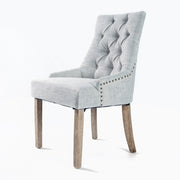 French Provincial Dining Chair Amour Oak Leg - Grey Homecoze