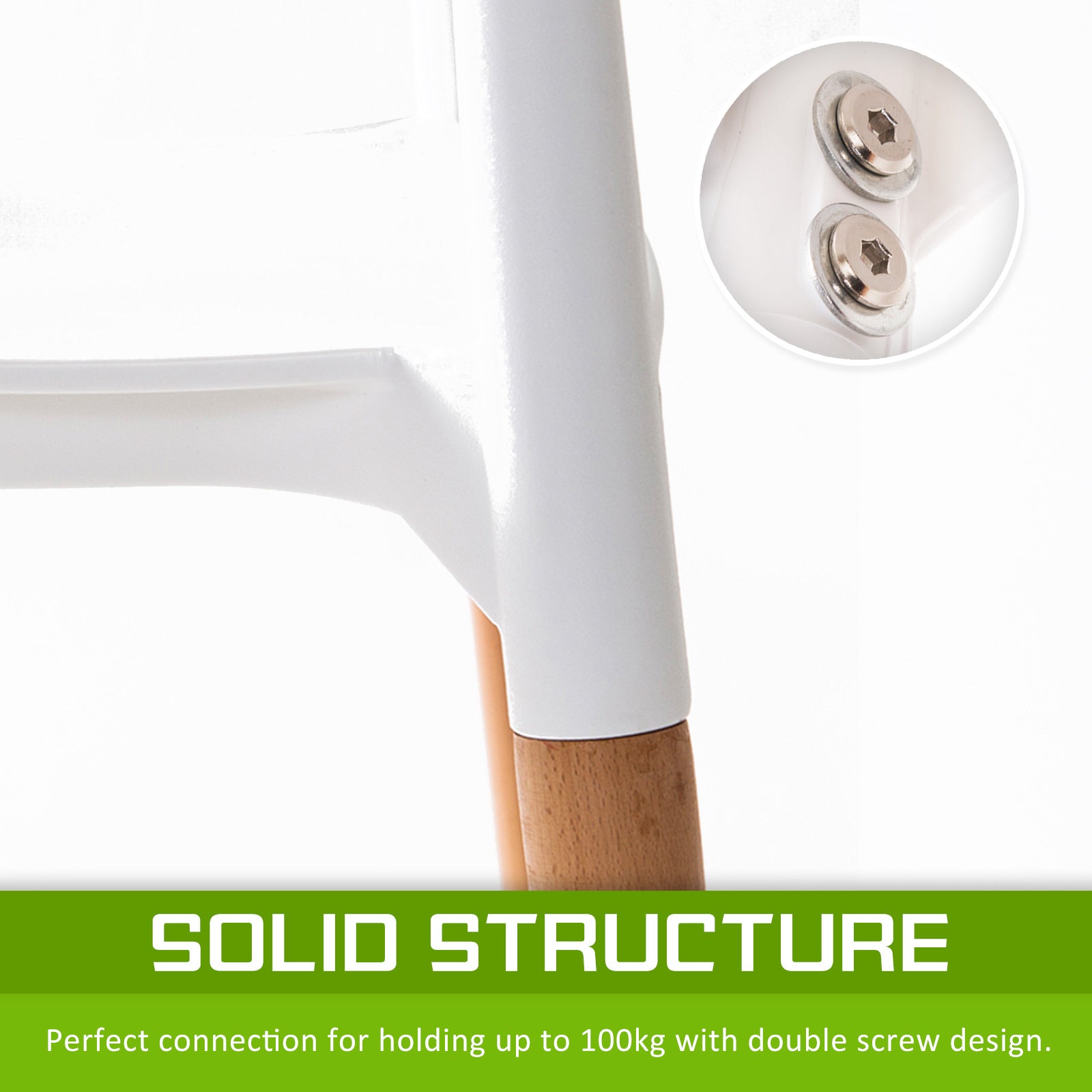 Set of 4 Set Retro Belloch Stackable Dining Cafe Chair - White Homecoze