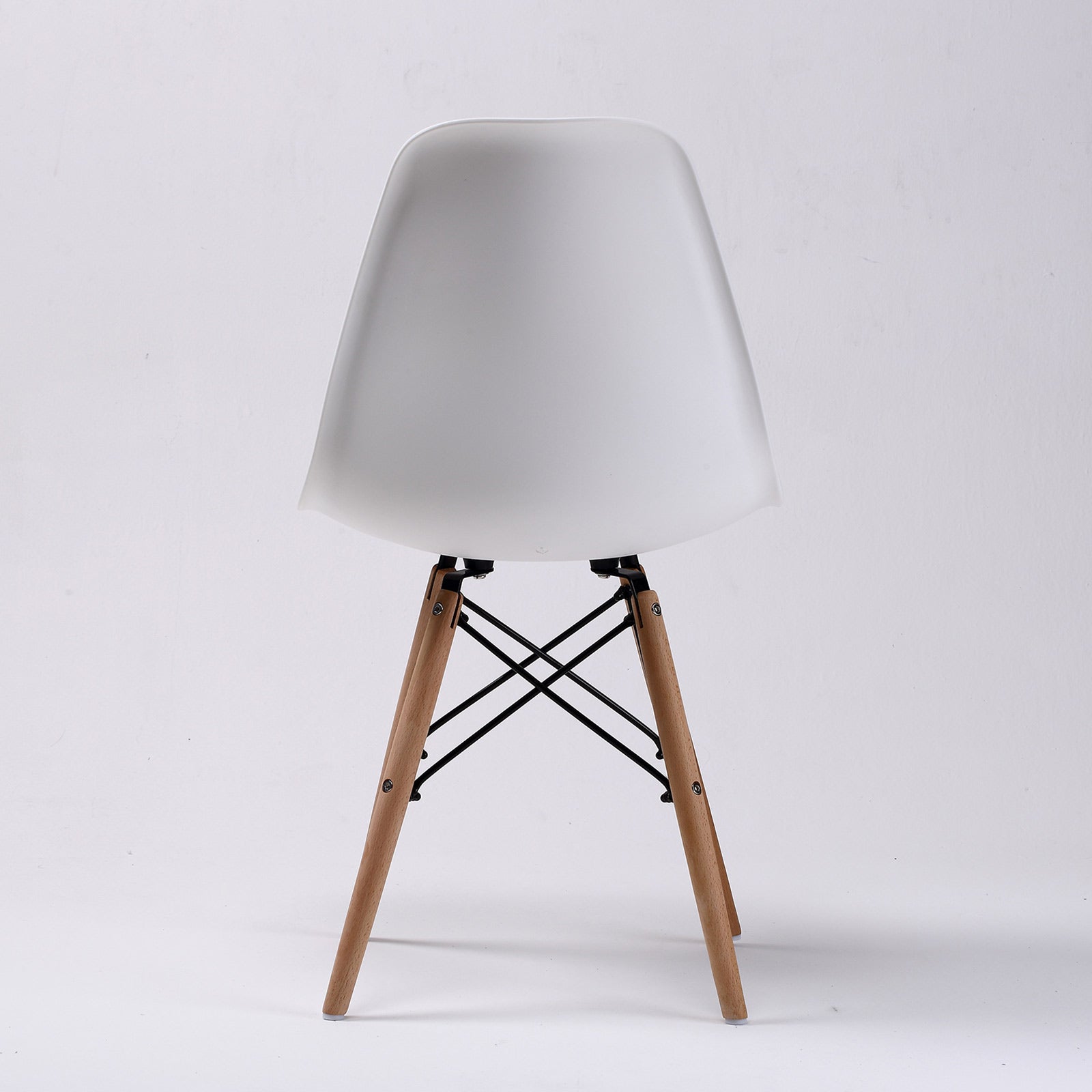 Set of 4 Retro Dining Café Chair DSW Plastic - White Homecoze