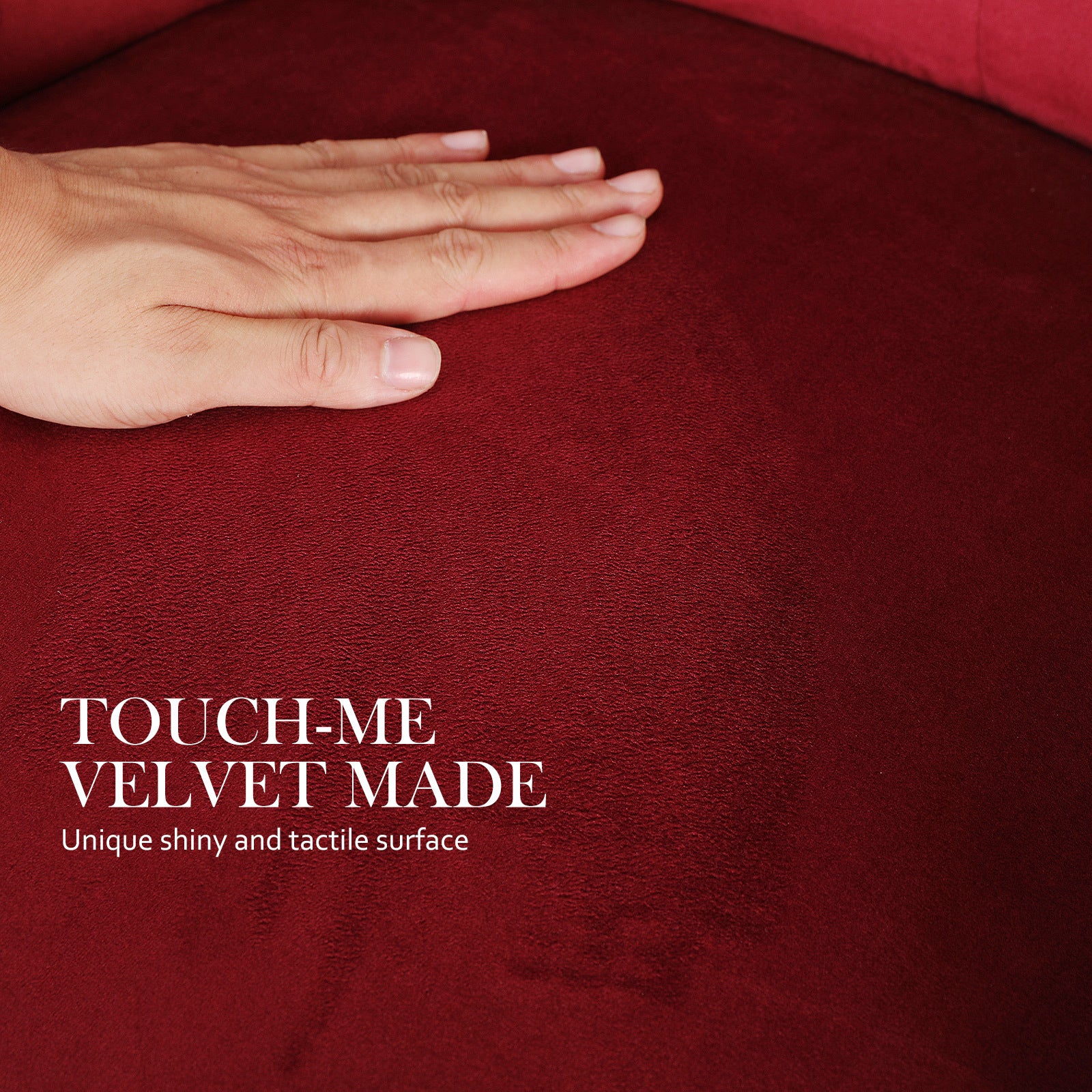 French Provincial Inspired Studded Velvet Dining Chair - Red Homecoze