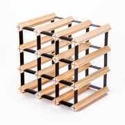 12 Bottle Wine Rack Wooden Wall Storage Cellar Organizer - Natural Homecoze