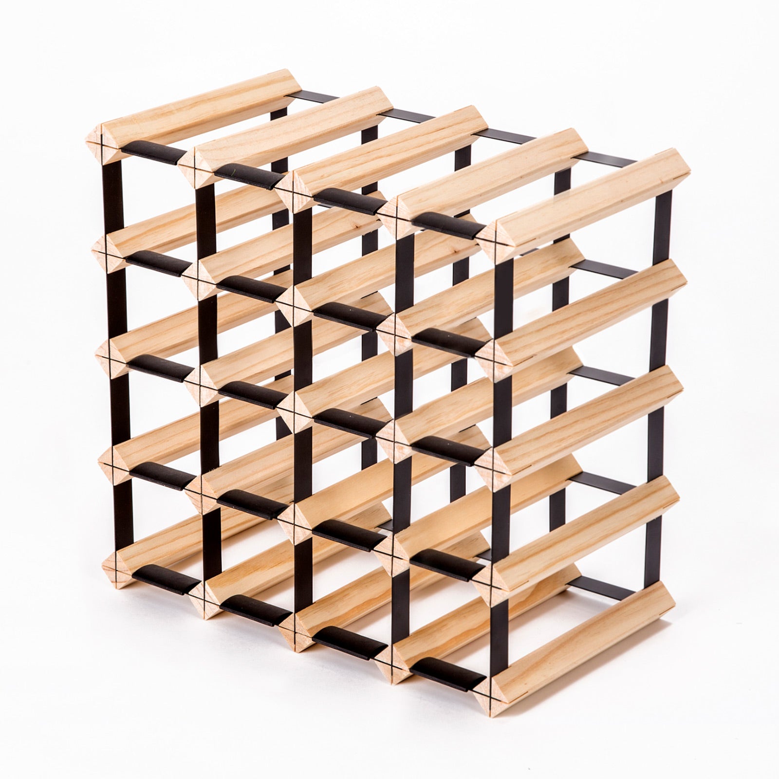 20 Bottle Wine Rack Wooden Wall Storage Cellar Organizer - Natural Homecoze