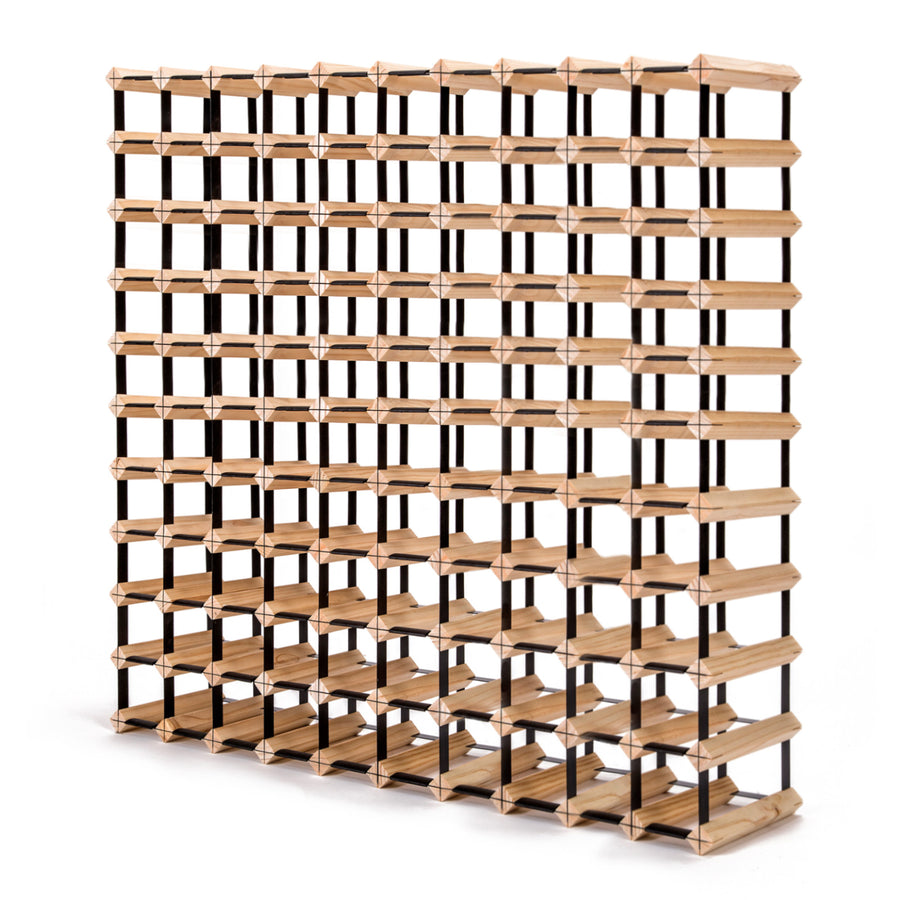 110 Bottle Wine Rack Wooden Wall Storage Cellar Organizer - Natural Homecoze