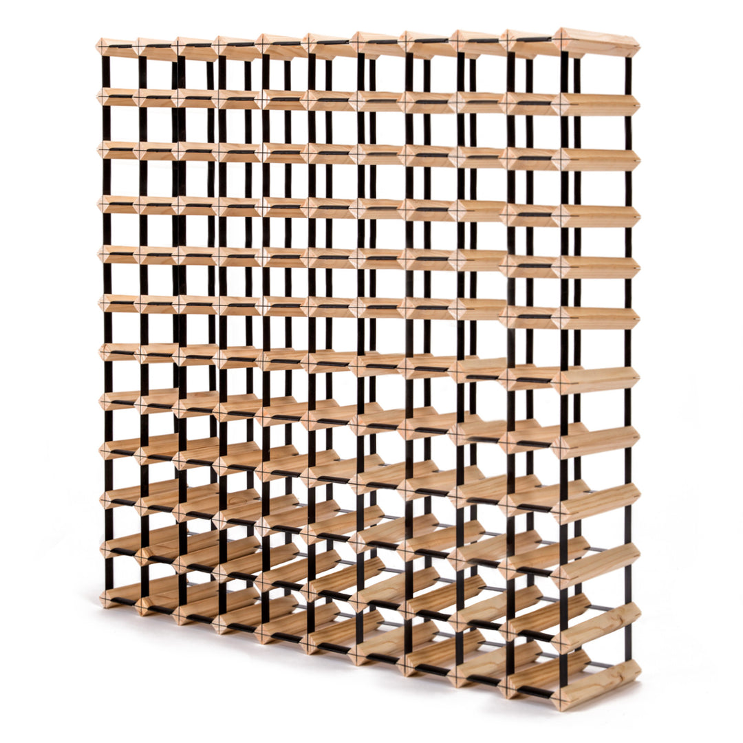 120 Bottle Wine Rack Wooden Wall Storage Cellar Organizer - Natural Homecoze