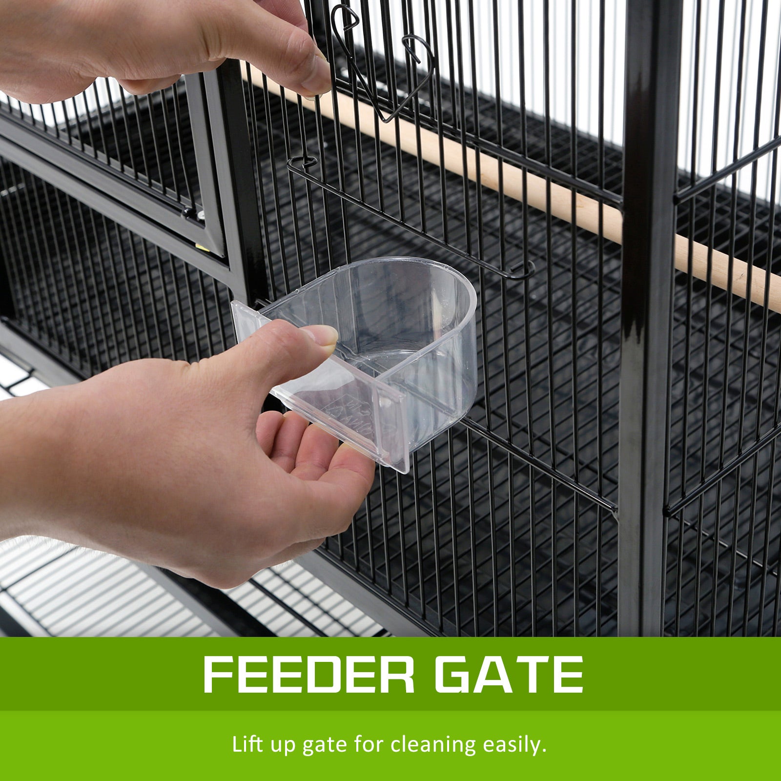 Large Heavy Duty Bird Cage Parrot Aviary with Wheels 137cm Homecoze