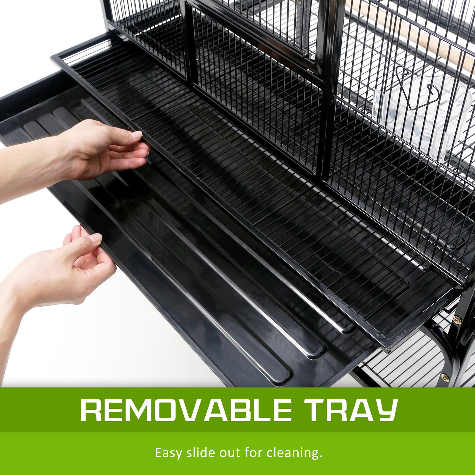 Large Heavy Duty Bird Cage Parrot Aviary with Wheels 137cm Homecoze