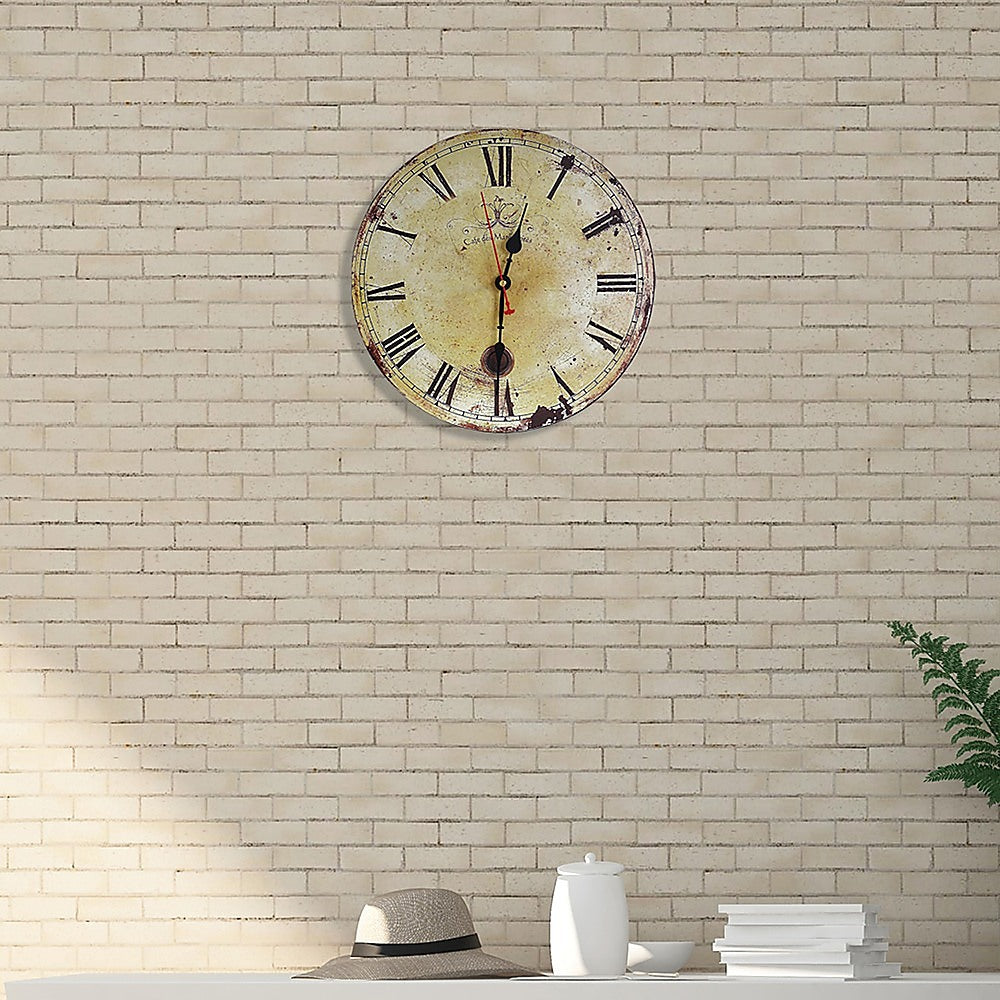 Large Vintage Wall Clock Kitchen  Office Retro Timepiece Homecoze