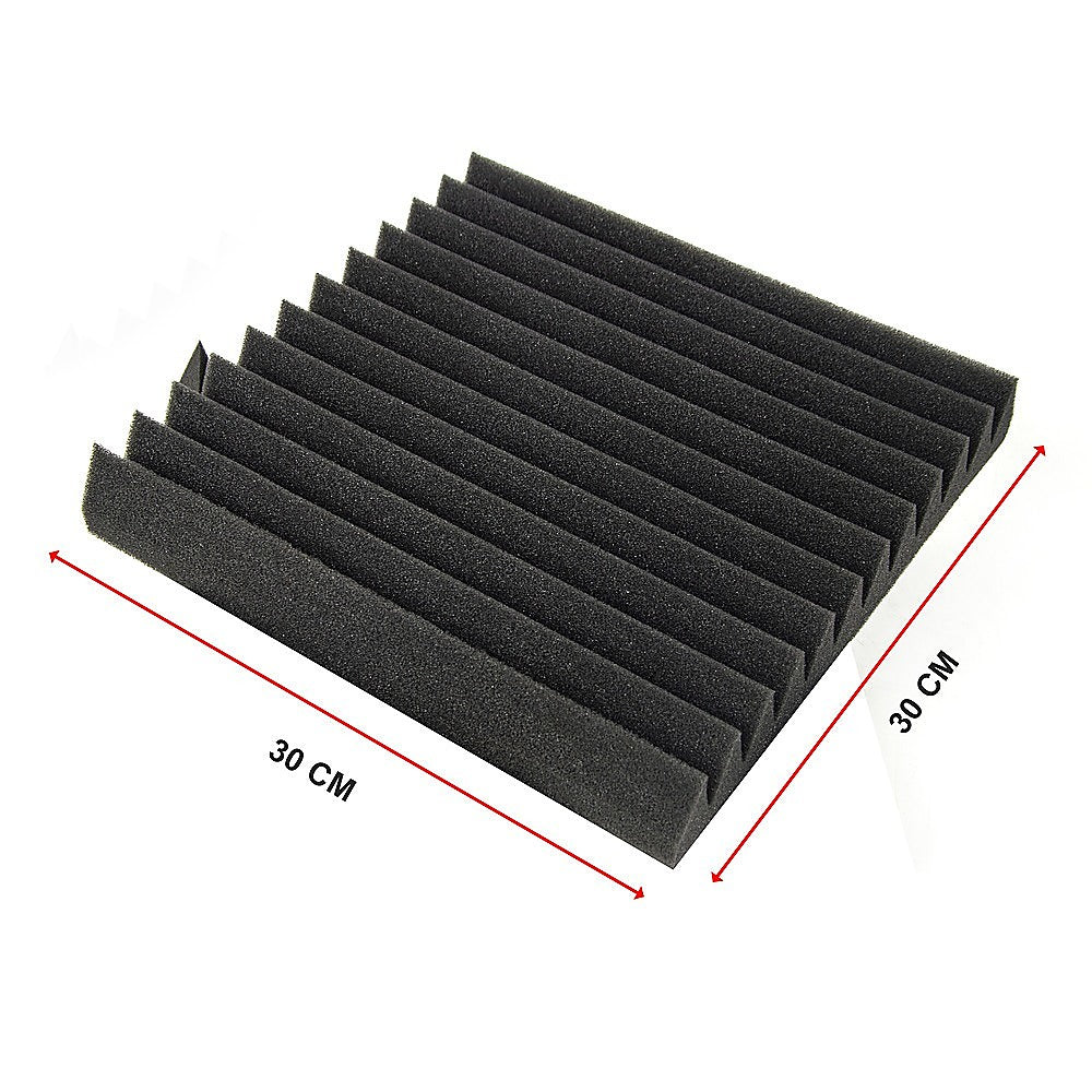 40pcs (3.6m2) Wedge Acoustic Foam Sound Absorption Studio Panels - 30 x 30cm Homecoze