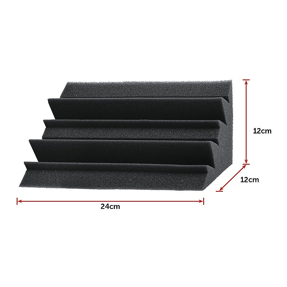 20pcs Corner Acoustic Foam Sound Absorption Studio Panels - 12 x 12 x 24cm Homecoze