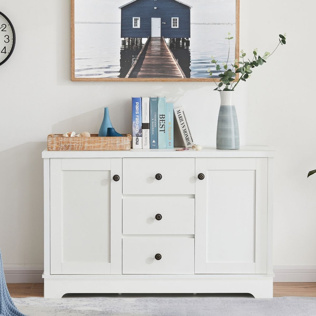 Hamptons Coastal-Inspired Sideboard Buffet Unit Homecoze