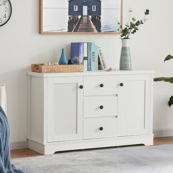 Hamptons Coastal-Inspired Sideboard Buffet Unit Homecoze