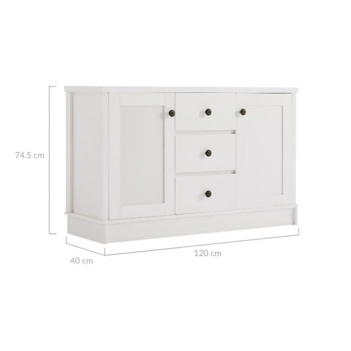 Hamptons Coastal-Inspired Sideboard Buffet Unit Homecoze