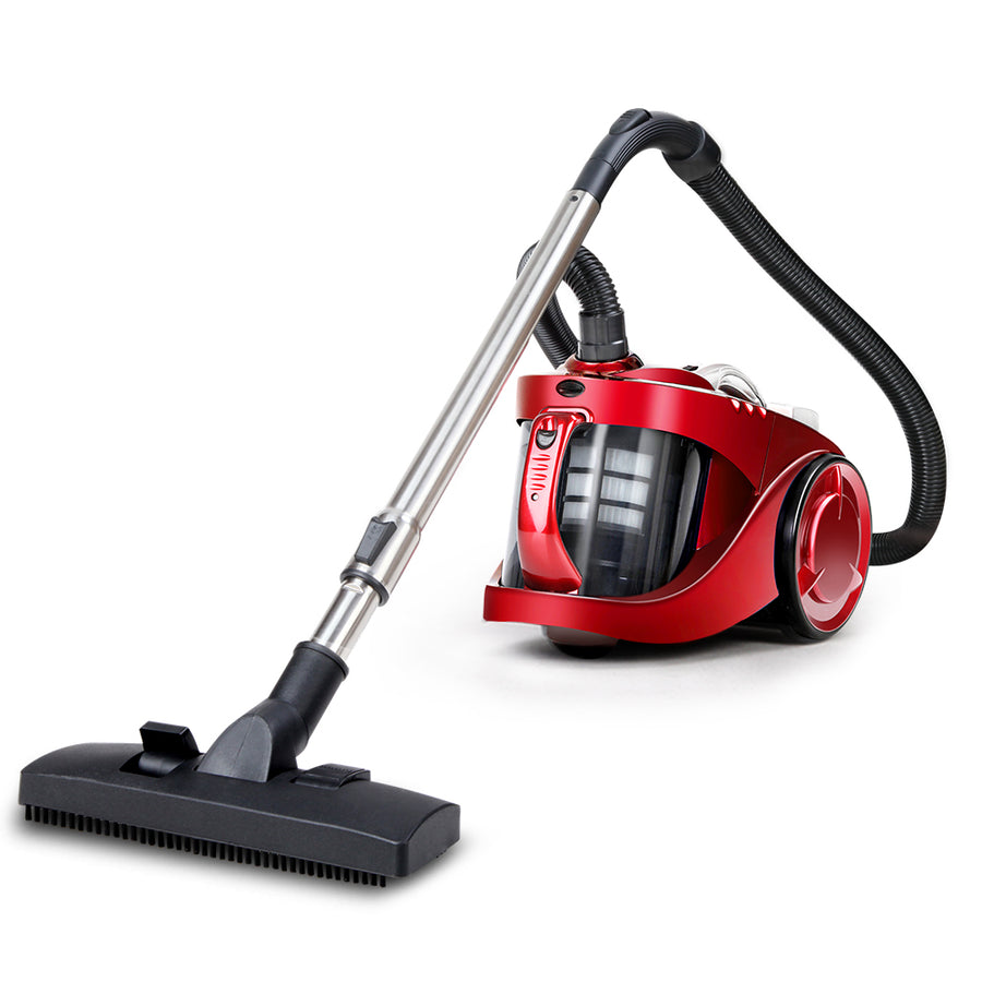 Bagless 2200W Cyclone Vacuum Cleaner with HEPA Filter - Red Homecoze