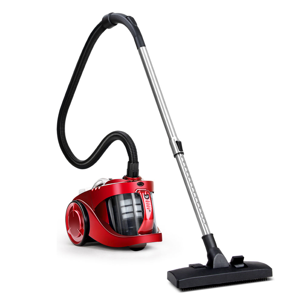 Bagless 2200W Cyclone Vacuum Cleaner with HEPA Filter - Red Homecoze