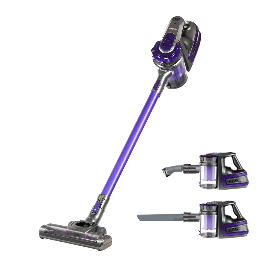 Handheld 150W Cordless 2-Speed Stick Vacuum Cleaner with HEPA Filter – Purple Homecoze