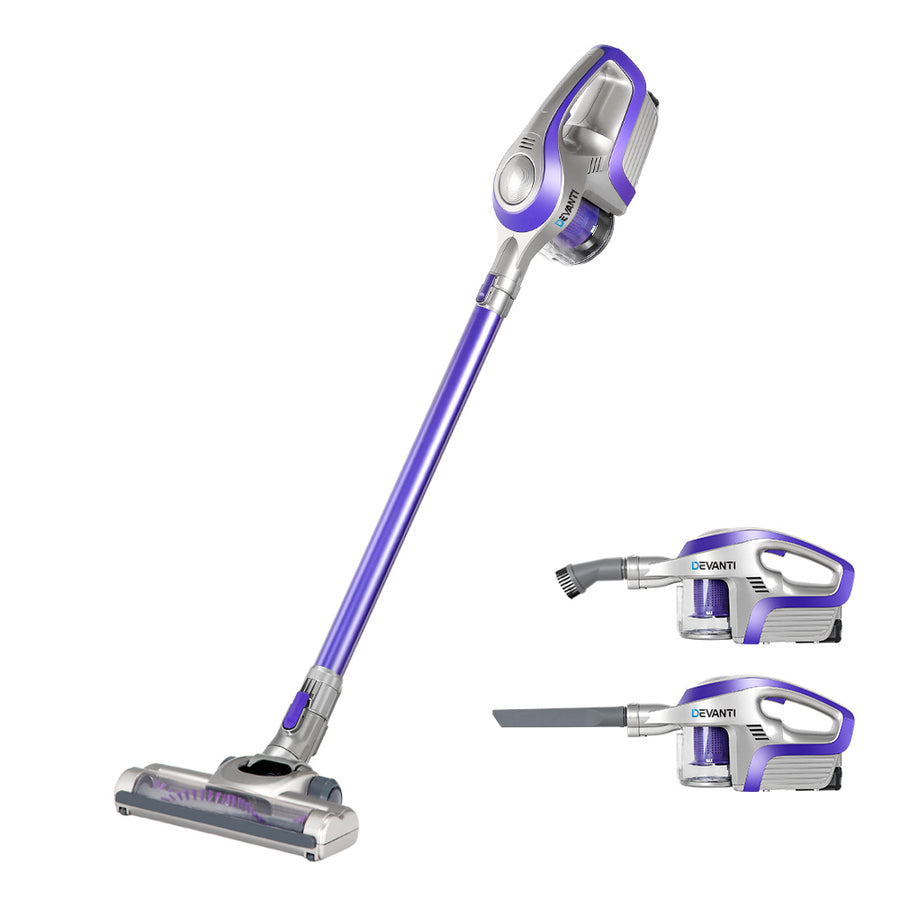 Cordless Stick Vacuum Cleaner 150W - Purple & Grey Homecoze