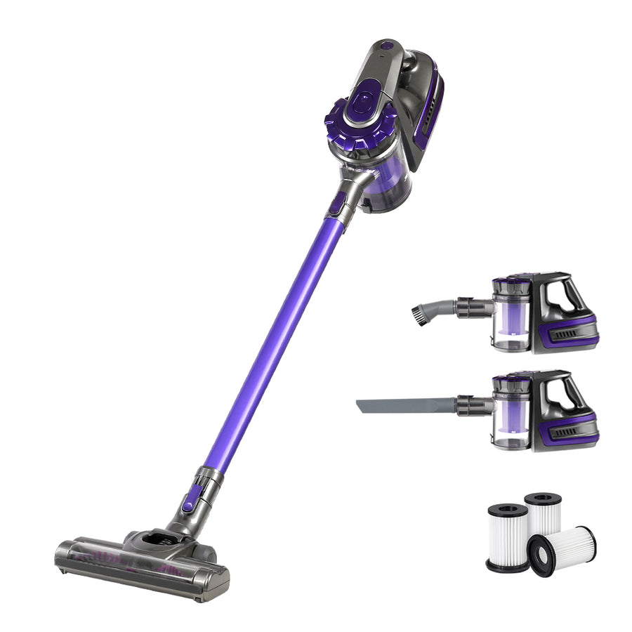 Handheld 150W Cordless 2-Speed Stick Vacuum Cleaner with HEPA Filter – Purple Homecoze