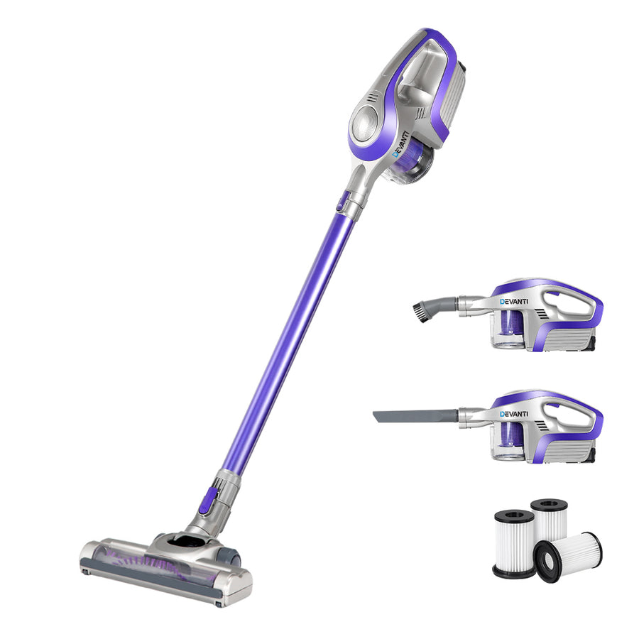 Handheld 150W Cordless Stick Vacuum Cleaner with HEPA Filter – Purple Homecoze