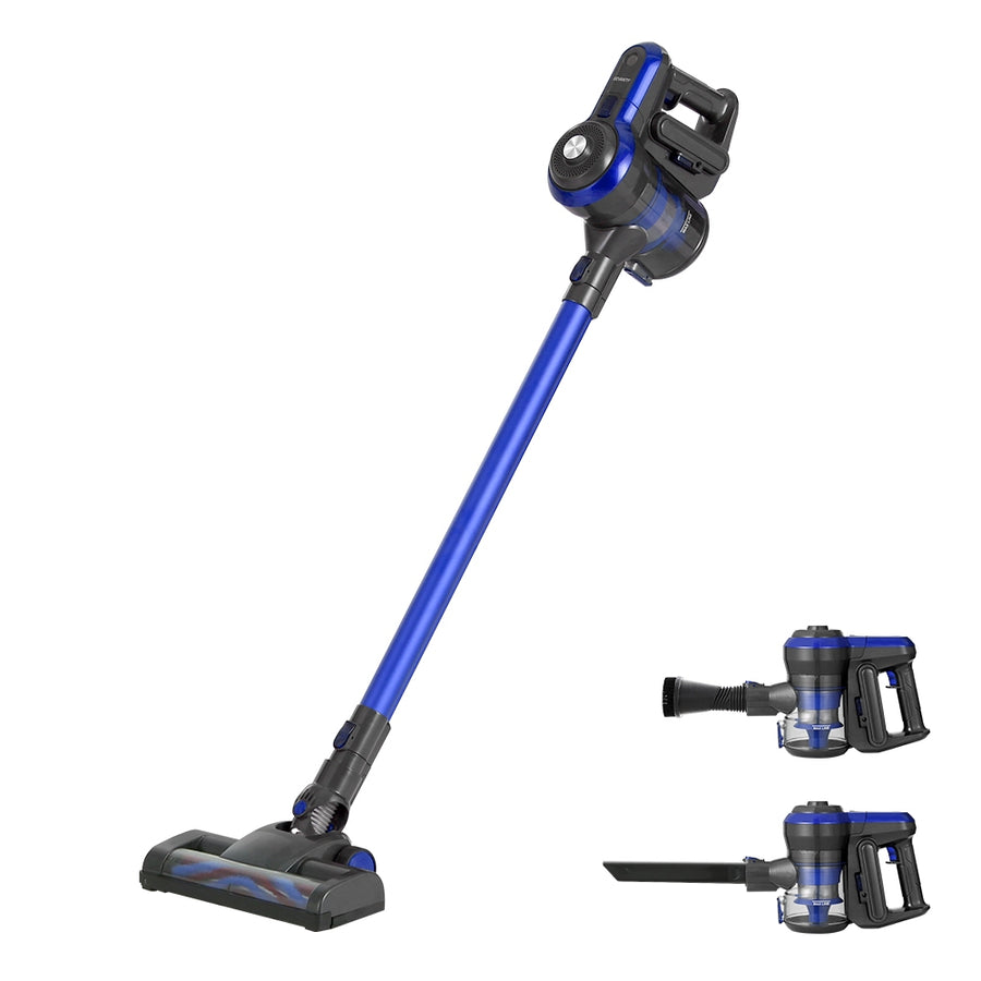 Handheld 250W Cordless 2-Speed Stick Vacuum Cleaner with HEPA Filter - Blue Homecoze