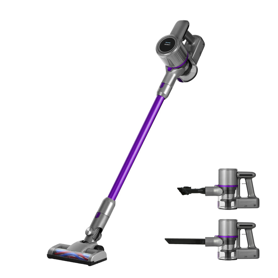 Handheld 120W Cordless 2-Speed Stick Vacuum Cleaner with HEPA Filter - Purple Homecoze
