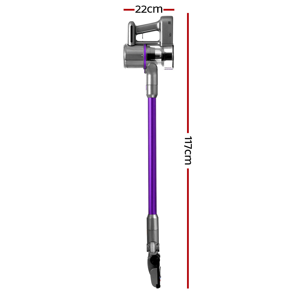 Handheld 120W Cordless 2-Speed Stick Vacuum Cleaner with HEPA Filter - Purple Homecoze
