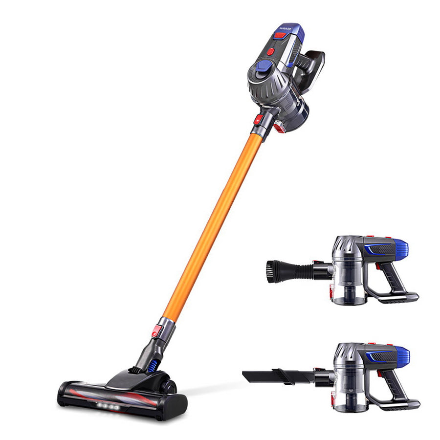 Handheld 150W Cordless 2-Speed Stick Vacuum Cleaner with HEPA Filter & LED Lights – Gold Homecoze