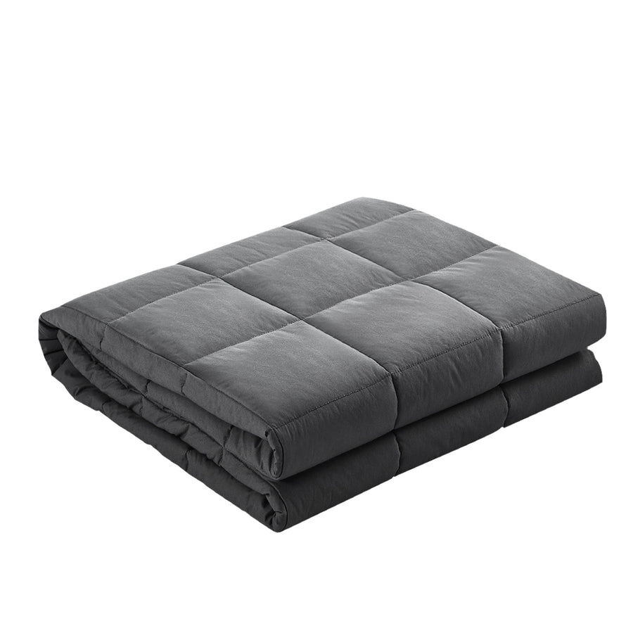 11KG Adult Weighted Blanket with Microfiber Cover - Dark Grey Homecoze