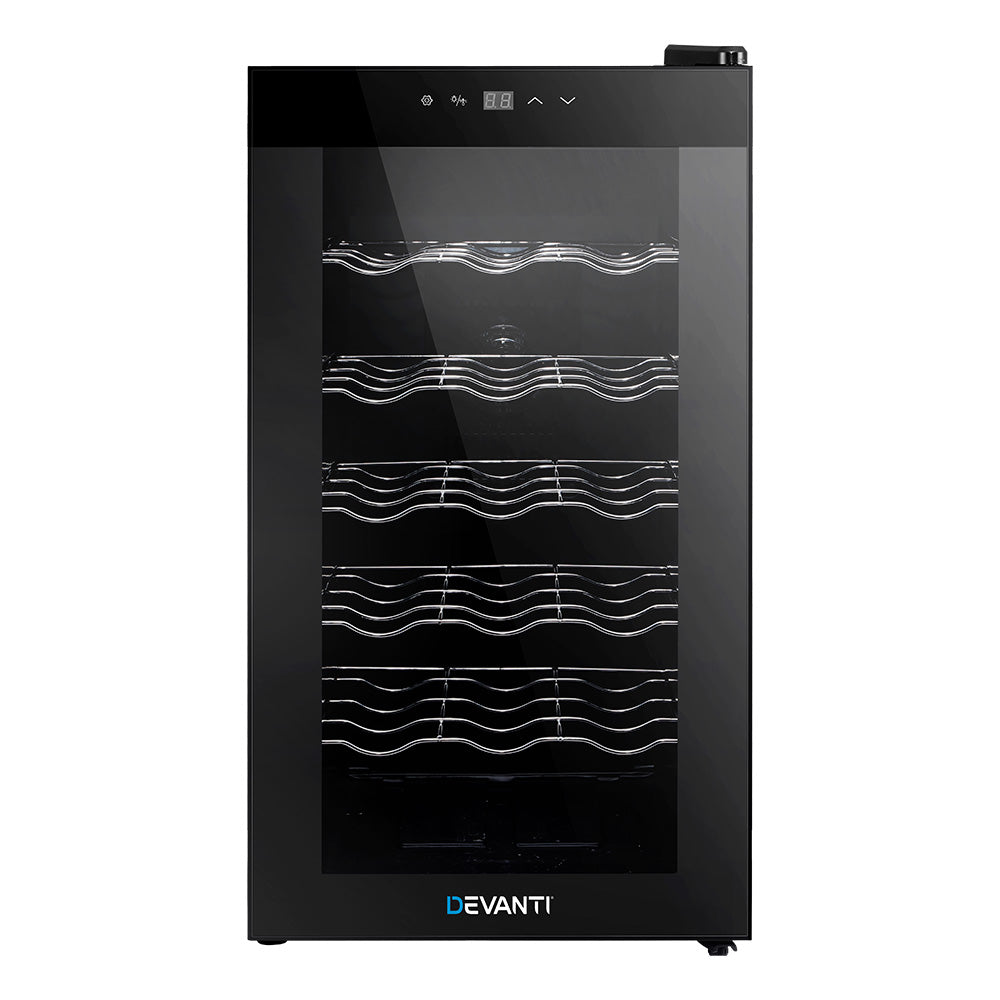 Compact Wine Cooler 18 Bottle Thermoelectric Fridge Storage Chiller - Black Homecoze