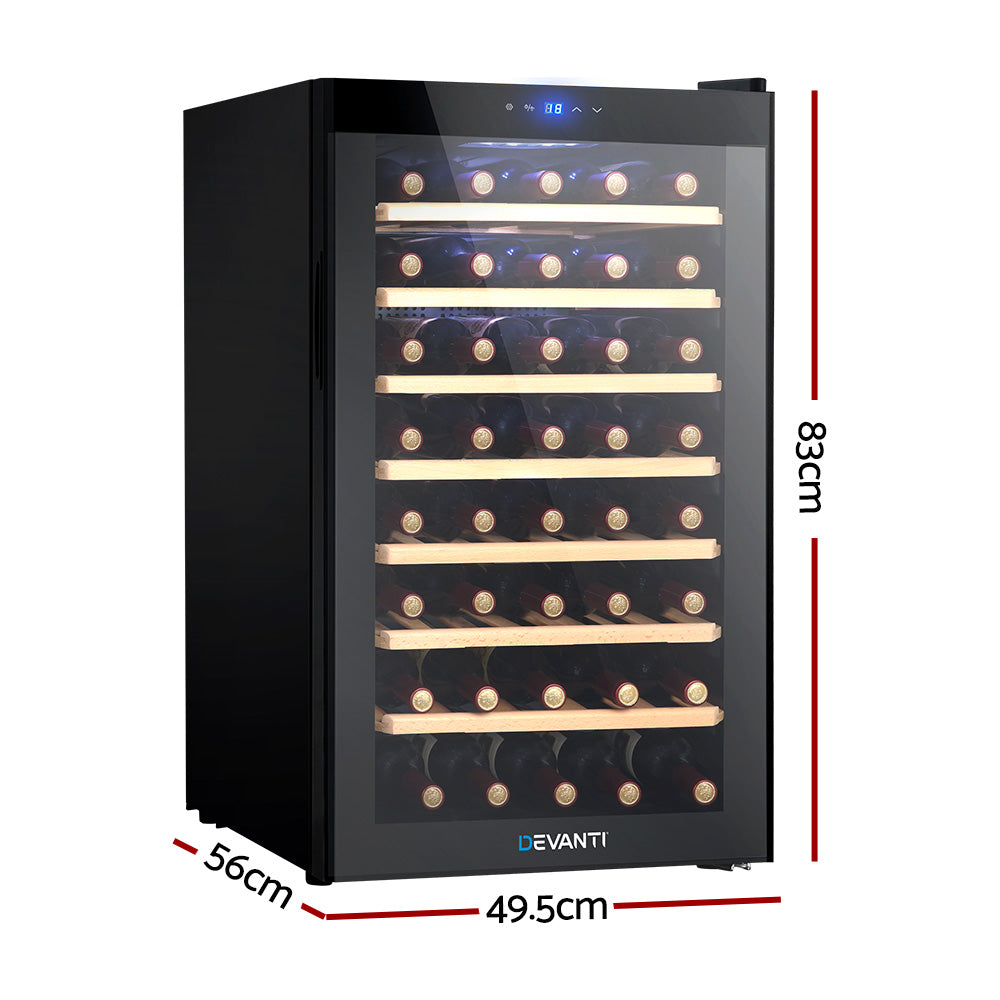 Wine Cooler 51 Bottle Thermoelectric Fridge Storage Chiller - Black Homecoze