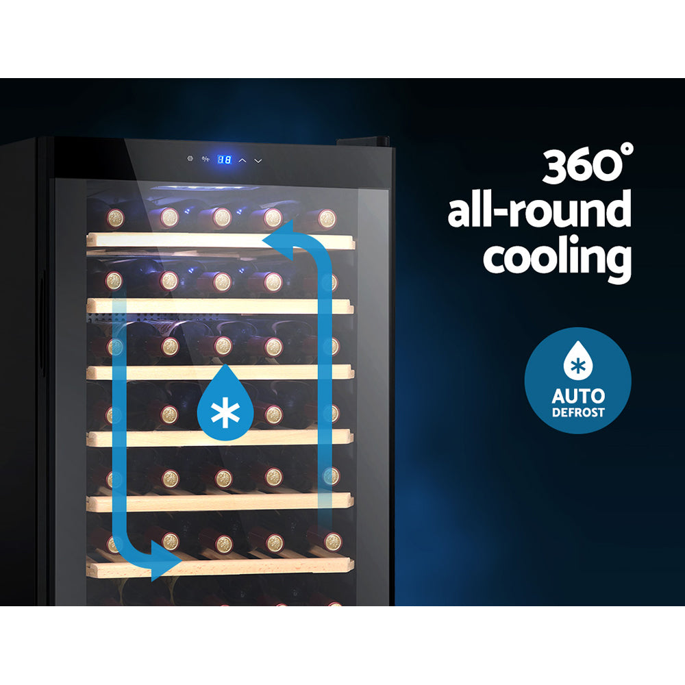 Wine Cooler 51 Bottle Thermoelectric Fridge Storage Chiller - Black Homecoze