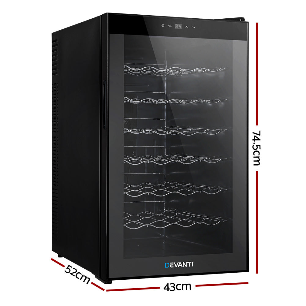 Small Wine Cooler 28 Bottle Thermoelectric Fridge Storage Chiller - Black Homecoze