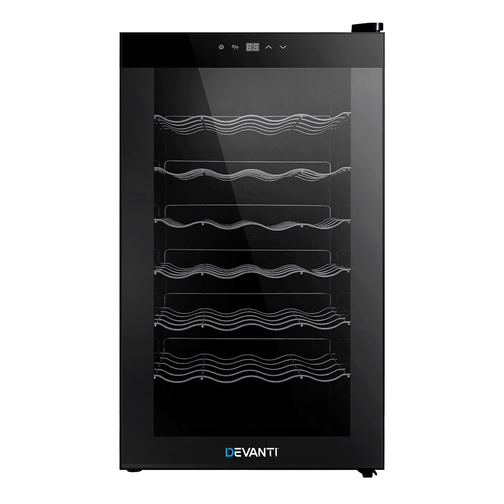 Small Wine Cooler 28 Bottle Thermoelectric Fridge Storage Chiller - Black Homecoze