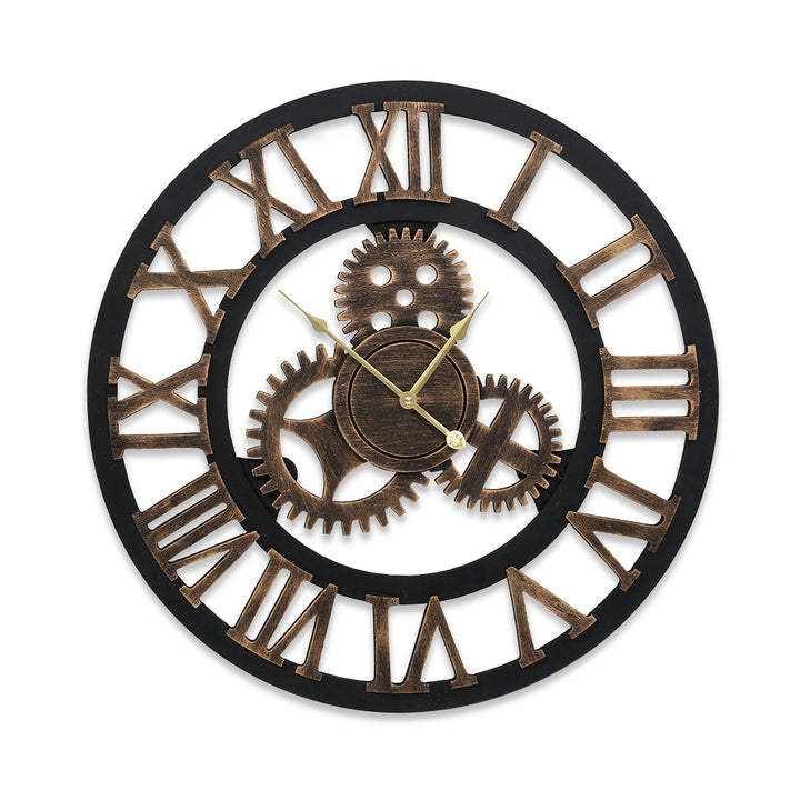 Wall Clock 80CM Large Modern Vintage Retro Luxury Art Metal Home Décor Homecoze