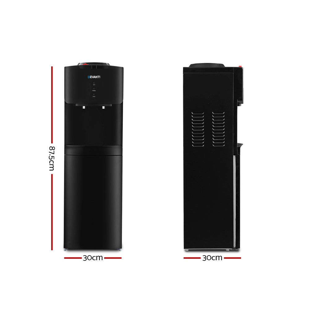 Standing Water Cooler Dispenser Two Tap Hot/Cold Suit Standard Water Bottles - Black Homecoze