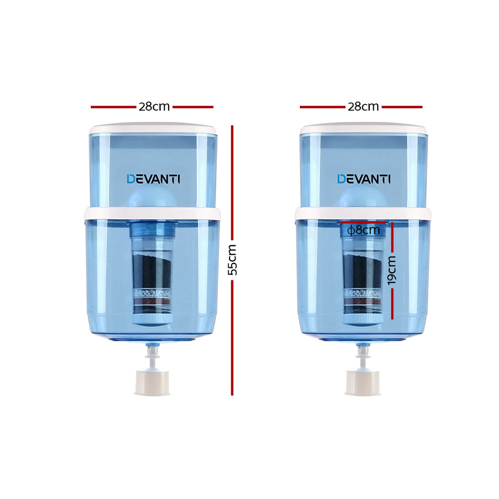 22L Replacement Water Cooler Dispenser Bottle Container with 6 Stage Filtration Homecoze