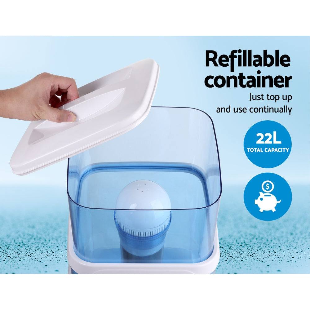22L Replacement Water Cooler Dispenser Bottle Container with 6 Stage Filtration Homecoze