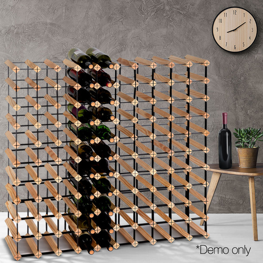 110 Bottle Timber Wine Cellar Storage Rack Homecoze