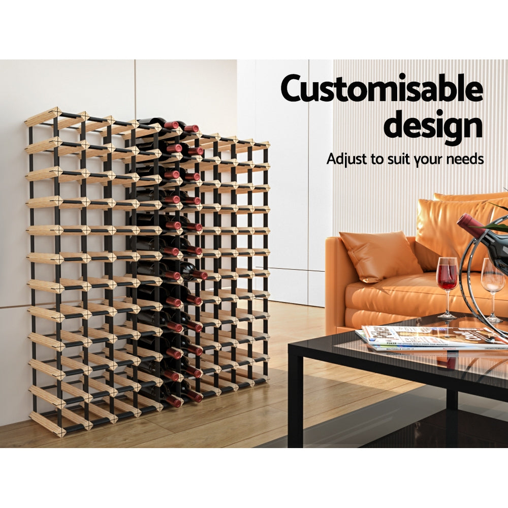 120 Bottle Wine Rack Wooden Wall Storage Cellar Organizer Homecoze