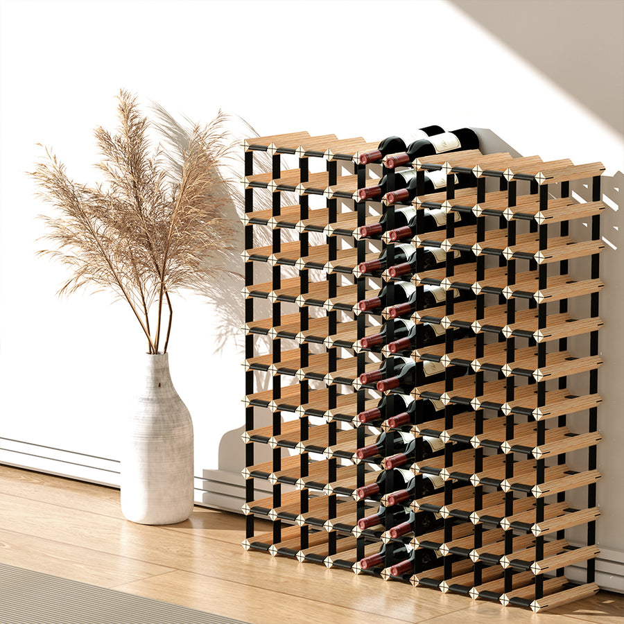 120 Bottle Wine Rack Wooden Wall Storage Cellar Organizer Homecoze