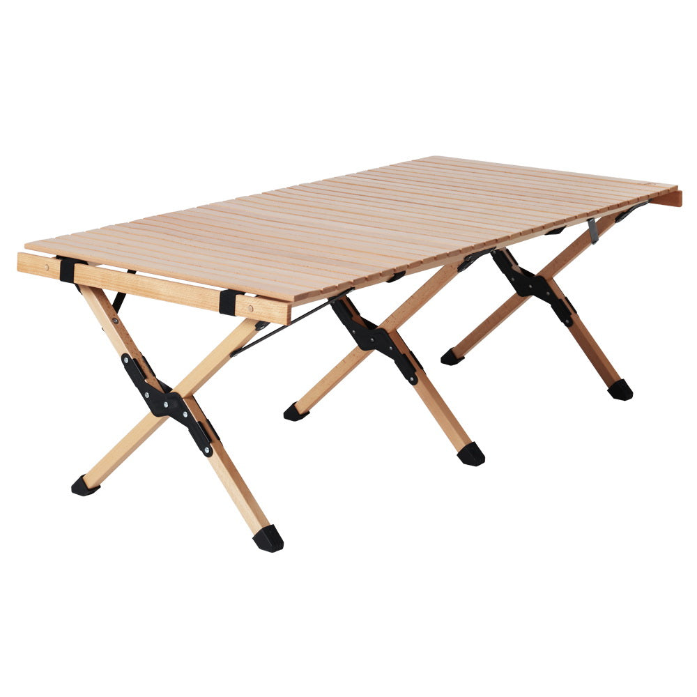 Portable Wooden Picnic Camping Fold Up Table - 120CM Homecoze