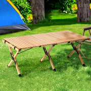 Portable Wooden Picnic Camping Fold Up Table - 120CM Homecoze