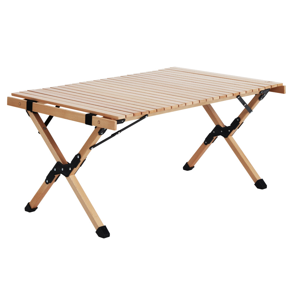 Portable Wooden Picnic Camping Fold Up Table - 90CM Homecoze